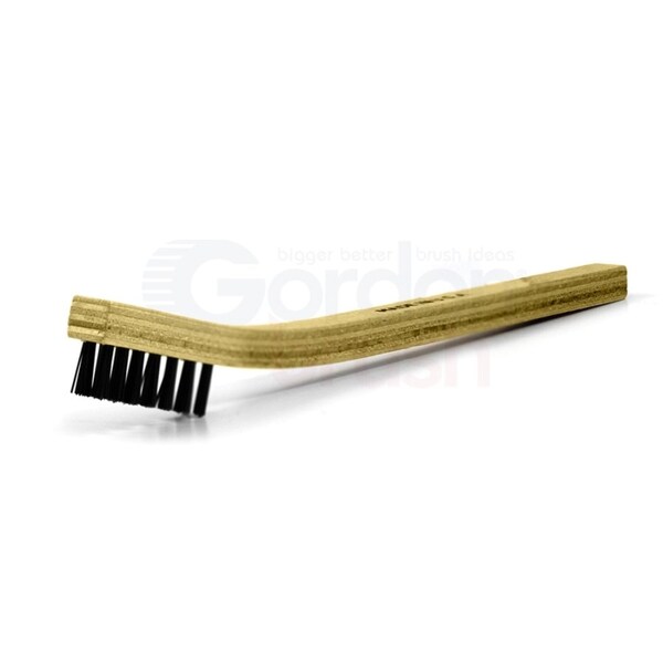 3 x 7 Row 0.018 Nylon Bristle and Plywood Handle Scratch Brush, PK12